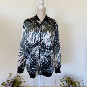 Calvin Klein Long Bomber Printed Jacket L